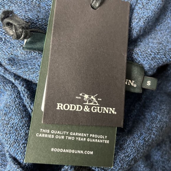 Mens Small RODD & GUNN Men's Kingsley Park Knit Hoodie $148 in Cobalt 005948 - Picture 11 of 12